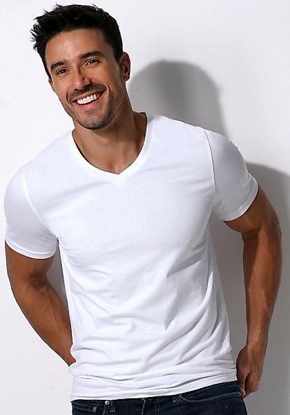 Bruno Banani T-Shirt, (3 tlg., 3er-Pack), mit V-Ausschnitt, perfekte Passfo günstig online kaufen