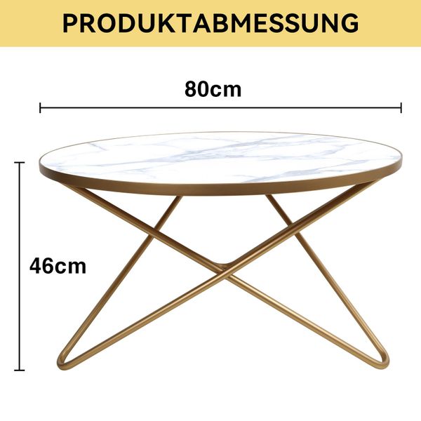 HOLTICO Couchtisch Runder Beistelltisch Wohnzimmertisch Sofatisch günstig online kaufen