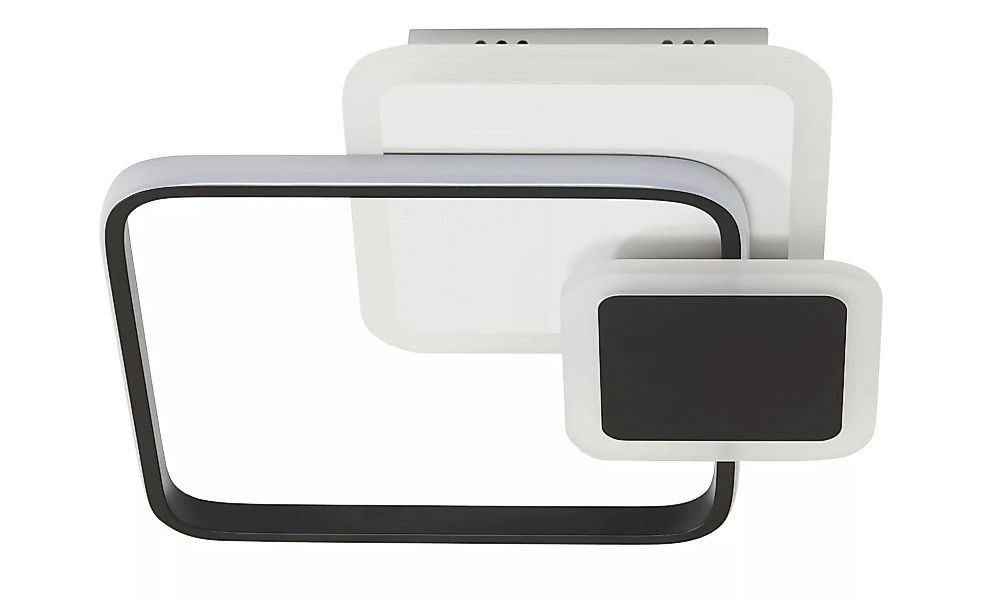 KHG LED-Deckenleuchte, schwarz/weiß, eckig - weiß - 38 cm - 7 cm - 38 cm - günstig online kaufen