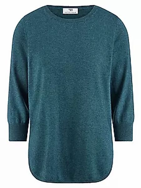 Rundhals-Pullover aus Seide und Kaschmir Peter Hahn Seide/Kaschmir türkis günstig online kaufen