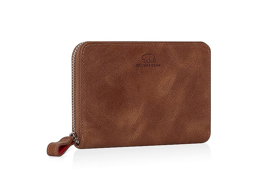 Brown Bear Geldbörse Pia aus Echtleder mit umlaufendem Reißverschluss, für günstig online kaufen
