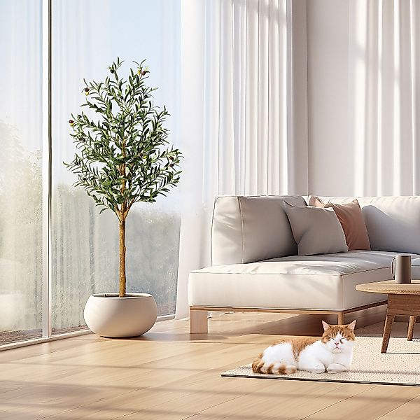 Kunstbaum Künstlicher Olivenbaum, 5FT(1.5/1.8m) hoch, Olivenbäume günstig online kaufen
