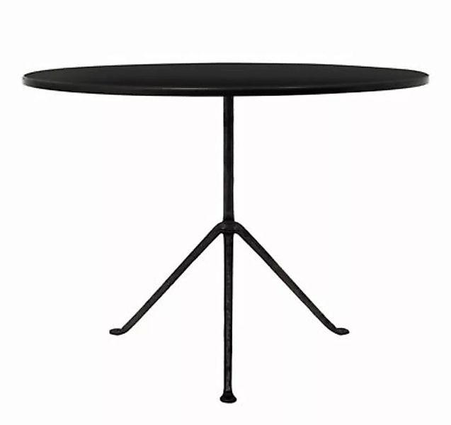 Runder Tisch Officina Outdoor metall schwarz / Ø 100 cm - Tischplatte aus S günstig online kaufen