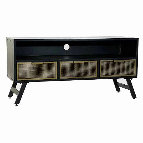 Tv-möbel Dkd Home Decor Schwarz Metall Golden (125 X 41 X 62 Cm) günstig online kaufen