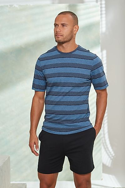 H.I.S Pyjama, 2 Stk. Schlafanzug mit aufwendig gestreiftem Oberteil günstig online kaufen