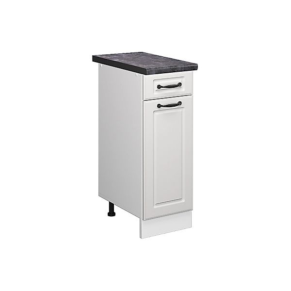 Vicco Unterschrank R-Line, Weiß Landhaus/Weiß, 30 cm ohne Arbeitsplatte günstig online kaufen