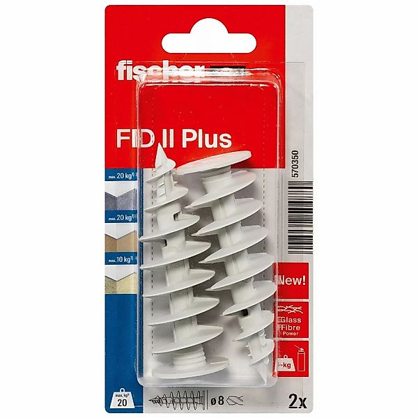 Fischer Dämmstoffdübel FID II Plus Ø 8 mm x 60 mm 2 Stück günstig online kaufen