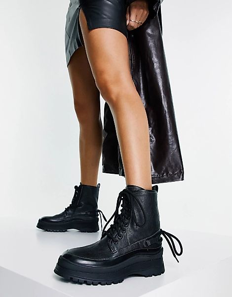 ASRA – Bryce – Ankle-Boots im Utility-Stil in Schwarz günstig online kaufen