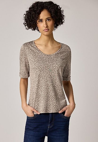 STREET ONE T-Shirt mit abgerundetem V-Ausschnitt günstig online kaufen