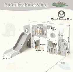 TLGREEN Rutsche,9-in-1 Indoor & Outdoor Spielset günstig online kaufen