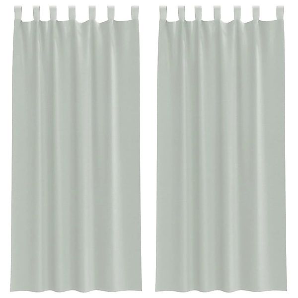 vidaXL Voile Vorhänge mit Schlaufen 2 Stk Hellgrau 140x225 cm 4102298 günstig online kaufen