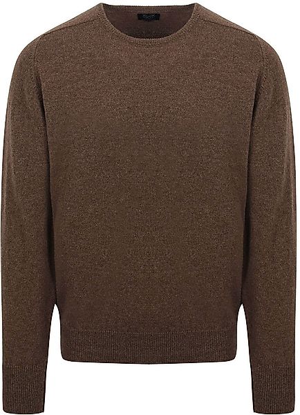 William Lockie Pullover Lammwolle Mocha - Größe L günstig online kaufen