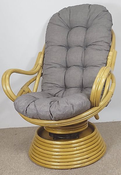 Rattani Rattanstuhl Rattan Drehsessel, Drehwippsessel Linda günstig online kaufen