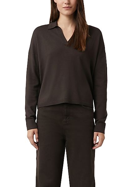 Comma Strickpullover mit V-Ausschnitt und Polo Kragen günstig online kaufen