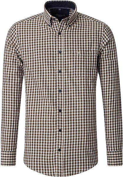 Casa Moda Freizeithemd Kariert Beige - Größe XXL günstig online kaufen