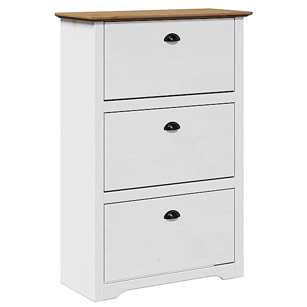 vidaXL Schuhregal BODO Weiß und Braun 80x35x118 cm 4016882 günstig online kaufen