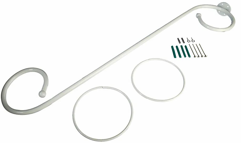 Liedeco Gardinenstange "Baldachingarnitur" Ø 12 mm 1 läufig-läufig Fixmaß günstig online kaufen