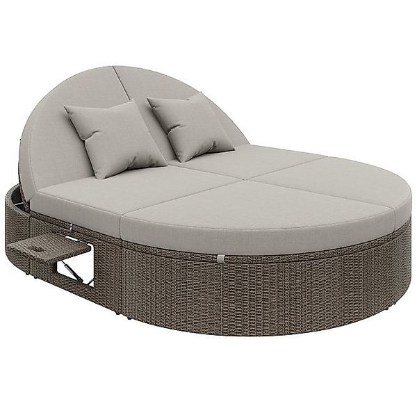 Gotagee Gartensofa Rattan Doppel-Loungesessel Outdoor-Schlafsofa Doppel-Lou günstig online kaufen