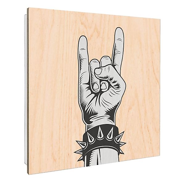 Banjado Großer Schlüsselbox Holz 30x30cm Weiß Scharnier Rechts 50 Haken Sch günstig online kaufen