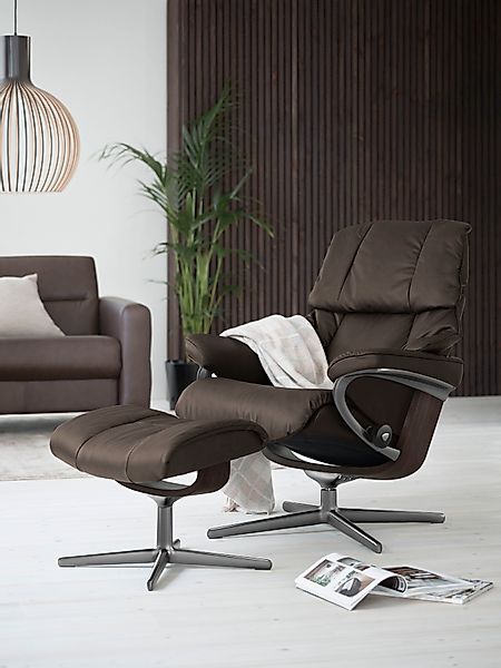 Stressless "Reno" Set, Relaxsessel mit Hocker, mit Hocker, mit Cross Base, günstig online kaufen