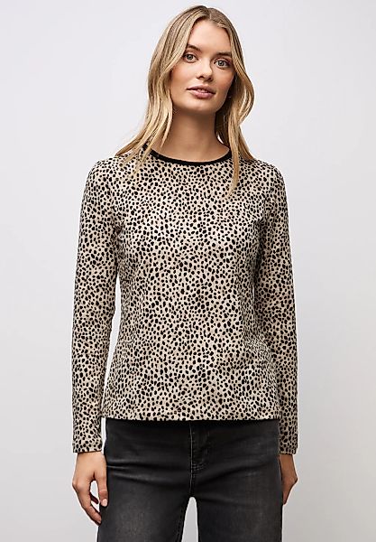 STREET ONE Langarmshirt mit Leomuster günstig online kaufen