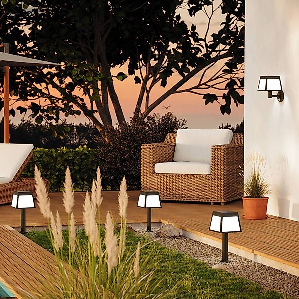 EGLO LED Solarleuchte "Altilia Solarlampe, Erdspieß, Stehlampe, Außenleucht günstig online kaufen