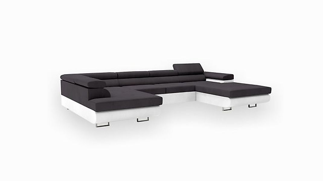 Goldstoff Wohnlandschaft RELAX U Ecksofa mit Schlaffunktion, Kunstleder & S günstig online kaufen