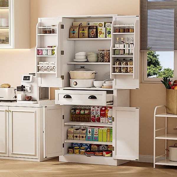 REDOM Hochschrank Aufbewahrungsschrank,Sideboard (mit 4 Türen günstig online kaufen