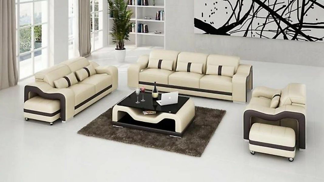 JVmoebel Sofa Schwarze Sofagarnitur 3+2+2 Sitzer Designer Sofa Polster Möbe günstig online kaufen