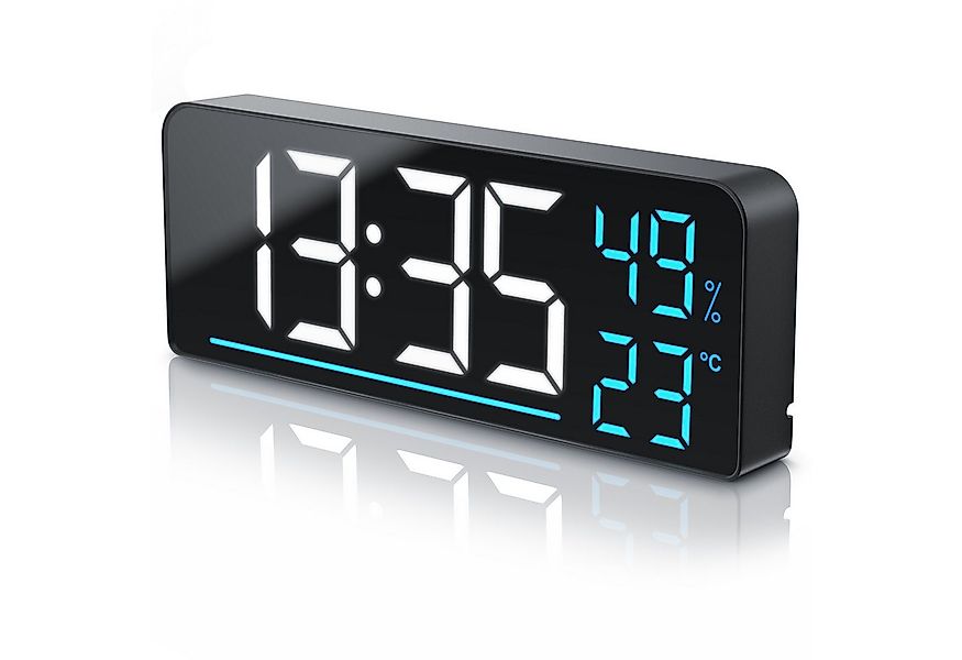 BEARWARE Wecker Digitaler LED Wecker 9,5 Zoll mit 2 Alarmzeiten, Timer & Se günstig online kaufen