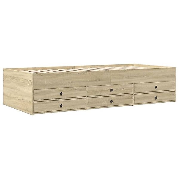 vidaXL Bett Tagesbett mit Schubladen ohne Matratze Sonoma-Eiche 75x190 cm günstig online kaufen