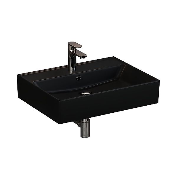 Aqua Bagno Aufsatzwaschbecken Waschbecken schwarz matt günstig online kaufen