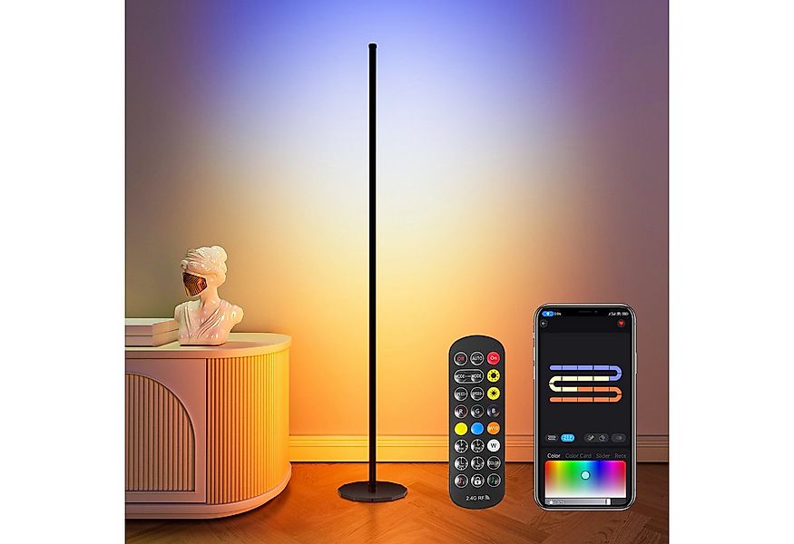 Novostella LED Stehlampe LED RGB Stehleuchte Farbwechsel Stehlampe RF Fernb günstig online kaufen