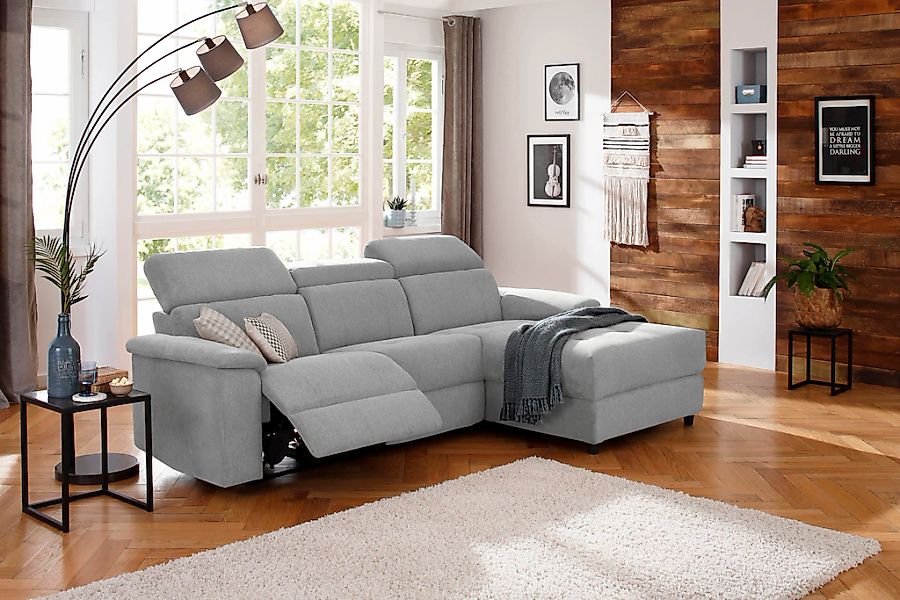 Home affaire Ecksofa "Binado, L-Form," mit manueller oder elektrischer Rela günstig online kaufen
