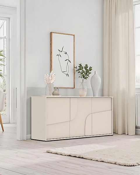 OTTO home Sideboard Stone, 155 cm breit, 3 Türen, Anrichte, Kommode, Staura günstig online kaufen