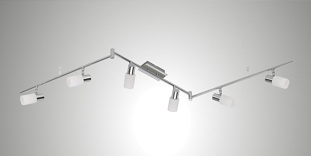 TRANGO LED Deckenleuchte, 6-flammig 2864-068 LED Deckenstrahler Chrom-Optik günstig online kaufen