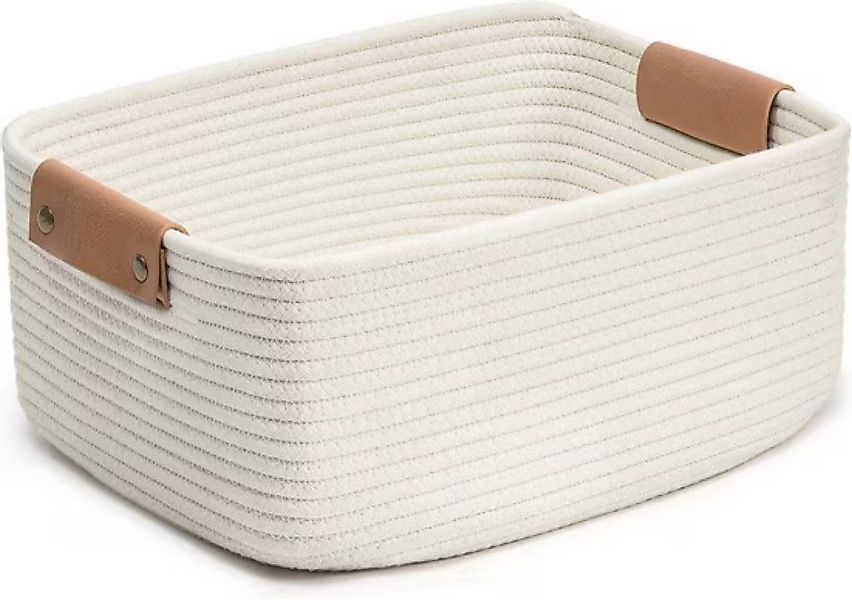 POPOLIC Aufbewahrungskorb Aufbewahrungsbox, Stauraumkorb aus Baumwollseil, günstig online kaufen