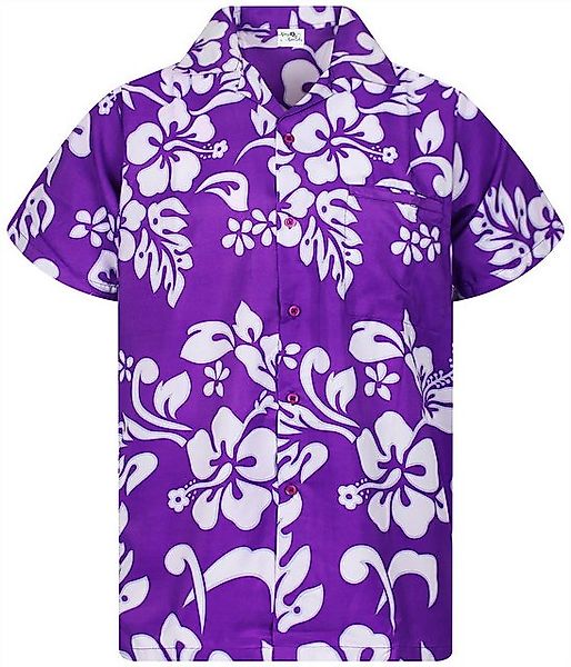 King Kameha Hawaiihemd Hibiscus Übergrößen 7XL-12XL Kurzarm Front-Tasche St günstig online kaufen