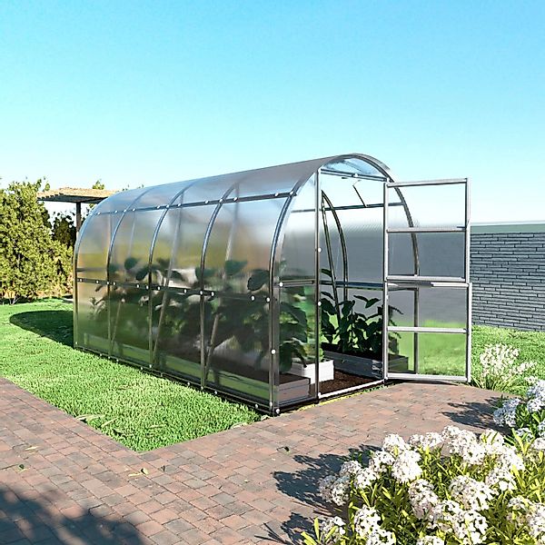 Klasika Greenhouses Slim*KLASIKA Gewächshaus 8m², 2m x 4m mit 4 mm Polycarb günstig online kaufen