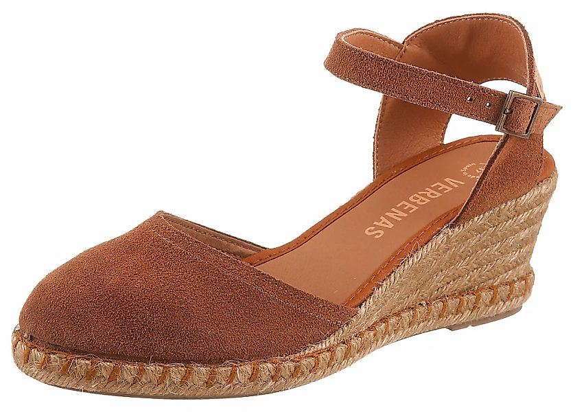 VERBENAS Slingpumps Keilsandalette, Sommerschuh, Urlaubsschuh mit Bastbesat günstig online kaufen