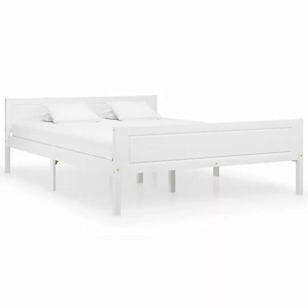 furnicato Bett Massivholzbett Kiefer Weiß 120x200 cm günstig online kaufen