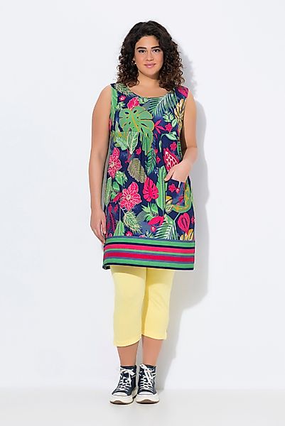 Ulla Popken Jerseykleid Jerseykleid bedruckt A-Linie günstig online kaufen
