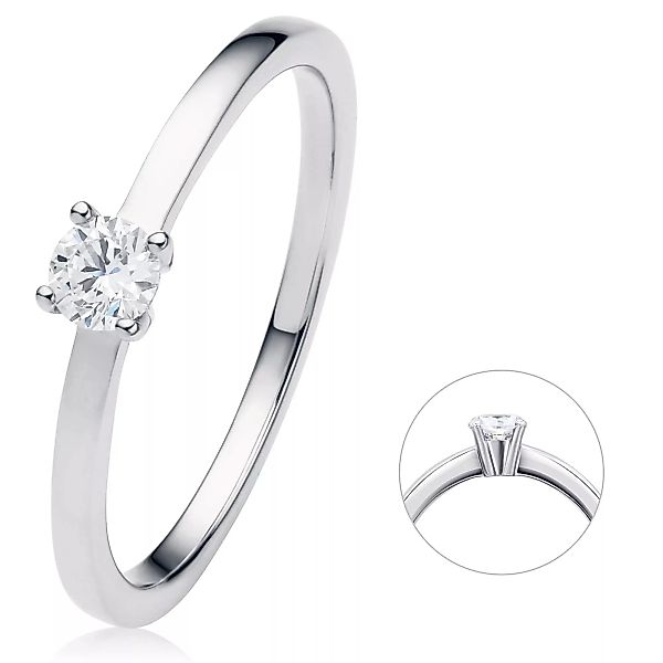 ONE ELEMENT Diamantring "0.2 ct Diamant Brillant Ring aus 585 Weißgold", Da günstig online kaufen