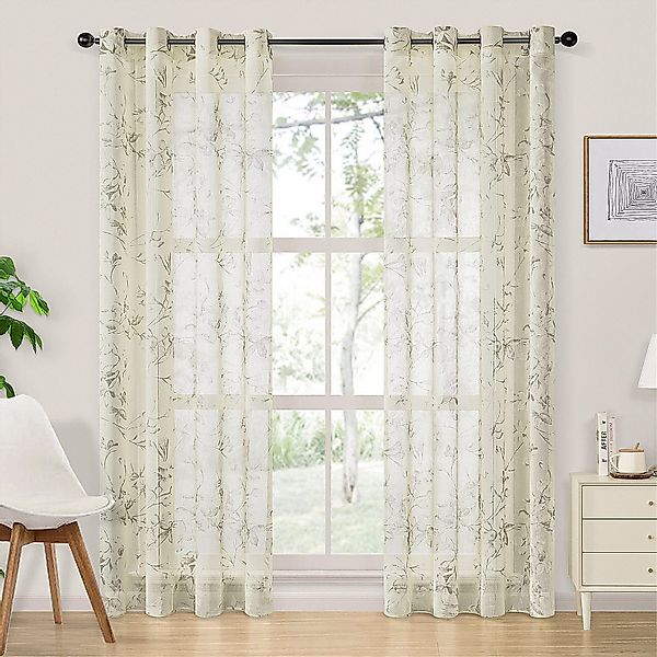 BYSURE Gardine, Ösen (2 St), halbtransparent, günstig online kaufen