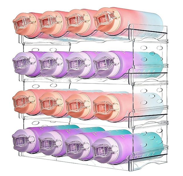 NUODWELL Flaschenregal Flaschenregal Stapelbar, Kunststoff Weinhalter, Wass günstig online kaufen