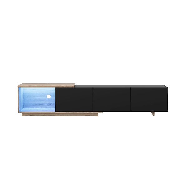 PXloue TV-Schrank TV Cabinet mit  Stauraum-LED-Beleuchtung-3 Schubladen 240 günstig online kaufen