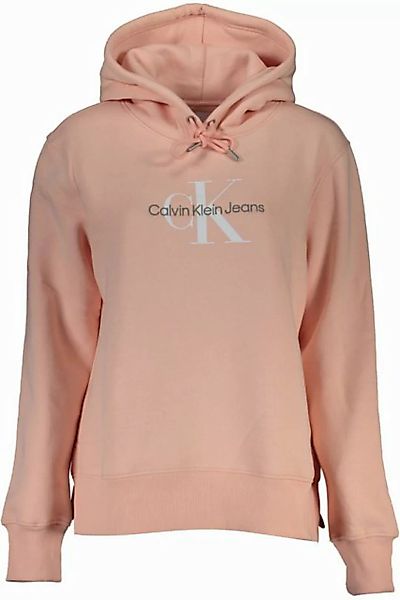 Calvin Klein Jeans Sweatshirt Damen Kapuzen-Sweatshirt in Rosa mit Logo & günstig online kaufen