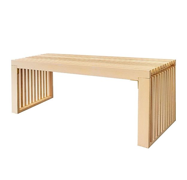 HOME DELUXE Sitzbank aus Holz LORA - 110 x 40 x 42 cm, Kiefernholz, Lamelle günstig online kaufen