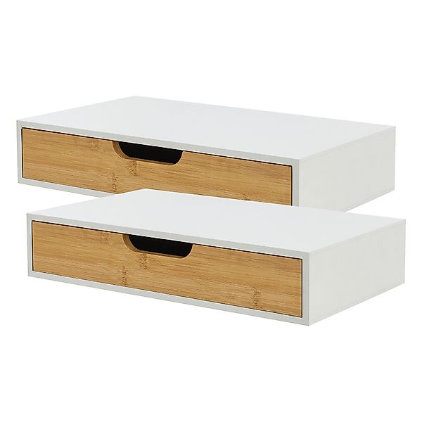 en.casa Wandregal, »Bokn« mit Schublade 40x24x8 günstig online kaufen
