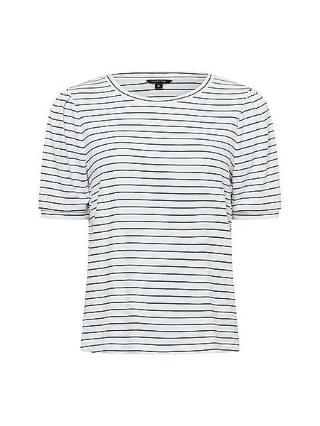 Comma Kurzarmshirt T-Shirt mit gestrickten Streifen aus Glitzergarn Glitzer günstig online kaufen